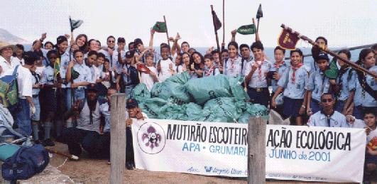 Minha ultima atividade como Coordenador de Área, o Mutirão Nacional de Ação Ecológica, na APA do Grumari
